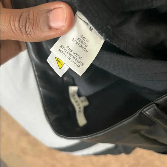 Pacsun Boot cut faux leather black biker grunge pants M - Picture 4 of 4